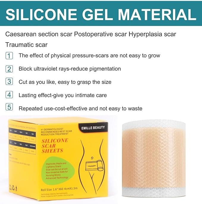 Silicone Scar Removal Tape Roll (1.6" × 60")