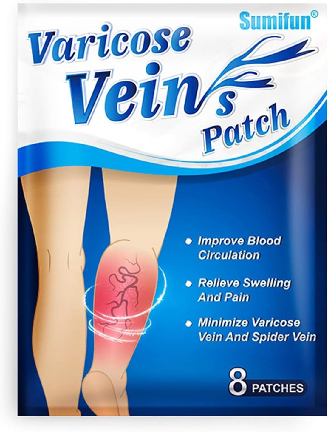 Varicose Veins Relief Patches (8 Pack)